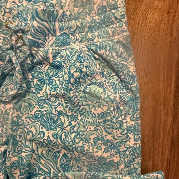 Lilly Pulitzer Hainsley Knit Jogger Pant Resort White Took Me By Sunrise Small - Picture 4 of 11